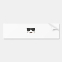 Dapper Moustache Bumper Sticker