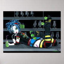 "Darby" Roller Derby Skate Girl Poster
