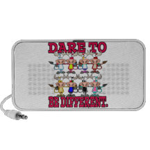 DARE TO BE DIFFERENT funny COWS Travel Speakers