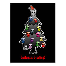 Dark and Gothic Holiday Greeting Post Cards