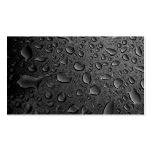 Dark Black Water Droplets Textured Design Business Card Template