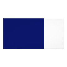 Dark Blue Background Customized Photo Card
