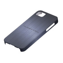 Dark Blue Brushed Aluminium Metal Look-Monogram