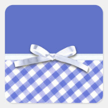 Dark blue gingham with white ribbon bow graphic stickers