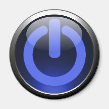 Dark Blue Power Button Magnet