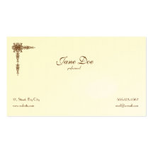 Dark Brown Corner Ornament Business Card