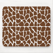 Dark Brown Giraffe Pattern Mousemat