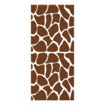 Dark Brown Giraffe Pattern Rack Cards