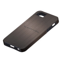 Dark Brown Metallic Look Pattern-Monogram