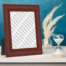 Dark Brown Wood Frame Add Photo Plaque