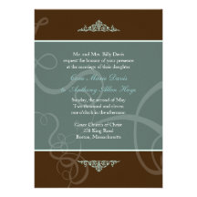 Dark Chocolate Classic  Wedding Invitation
