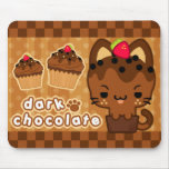 Dark Chocolate Cupcake Kitty Mousepad