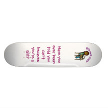 Dark Computer Girl Custom Skate Board