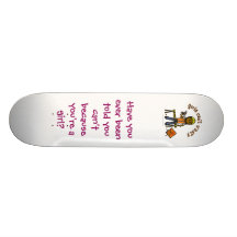 Dark Construction Girl Skate Decks