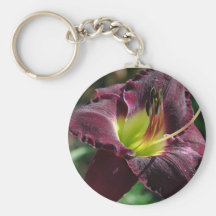 Dark Daylily Key Chain