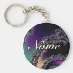 Dark Fractal Personalised Keychain