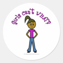 Dark Girls Can't WHAT? Logo Round Stickers