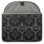 Dark Gothic Damask Pattern macbook sleeves