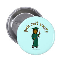 Dark Graduate in Green Button