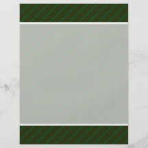 Dark Green Diagonal Striped Pattern. Custom Flyer