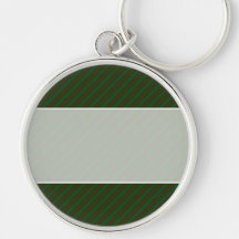 Dark Green Diagonal Striped Pattern. Key Chain