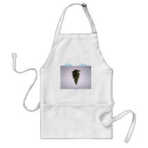 Dark green fern leaf aprons