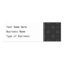 Dark Grey Circles Pattern. Business Card