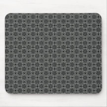 Dark Grey Elegant Circles Mousepad