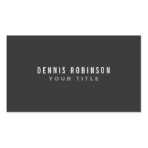 Dark grey modern generic simple masculine personal business cards