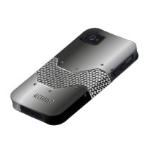 Dark Grey Tones Shiny Metallic Look Case-Mate iPhone 4 Covers