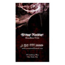 Dark Grungy Tech Burst Fractals Business Card