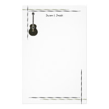 Dark Guitar Customised Stationery