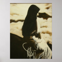 Dark Horse Rider Print