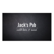 Dark Leather Texture Beer Bar/Pub Business Card