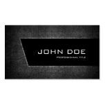 Dark metal business card