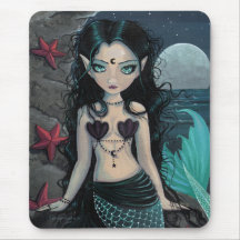 Dark Pearl Mermaid Mousepad