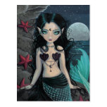 Dark Pearl Mermaid Postcard