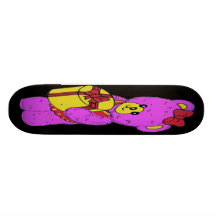 Dark Pink and Yellow Teddy Bear for Girls(2) Skate Decks