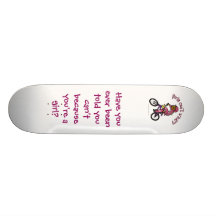 Dark Pink Girls BMX Skateboard