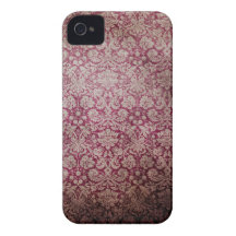 Dark pink grunge damask wallpaper iPhone 4 covers
