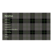 Dark Plaid - Business Business Cards