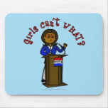 Dark Politician Girl Mouse Pad