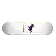 Dark purple zebra custom skate board