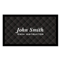 Dark Quilt Swim Instructor Business Card