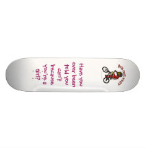 Dark Red Girls BMX Custom Skateboard