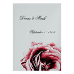 Dark Red Rose Wedding Invitation