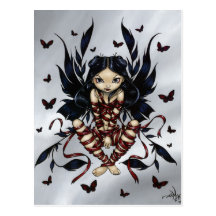 "Dark Ribbon Fairy" Postcard