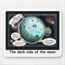 Dark Side Of The Moon Funny Cartoon Gifts Mouse Pad