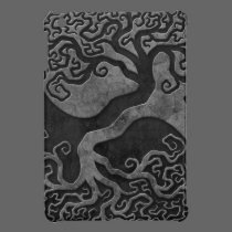 Dark Stone Yin Yang Trees ipad mini cases
