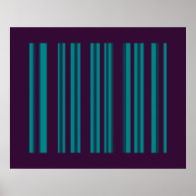 dark teal and dark purple stripes poster